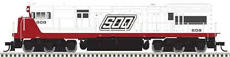 Atlas Model Railroad 10003560 HO Scale GE U30C Low Nose - Standard DC - Master(R) Silver -- Soo Line 802 (white, red, black, Parallelogram Soo)