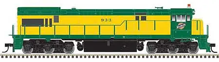 Atlas Model Railroad 10003563 HO Scale GE U30C Low Nose - Standard DC - Master(R) Silver -- Chicago & North Western 933 (yellow, green)