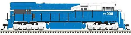 Atlas Model Railroad 10003566 HO Scale GE U30C Low Nose - Standard DC - Master(R) Silver -- Detroit Edison 007 (blue, white)