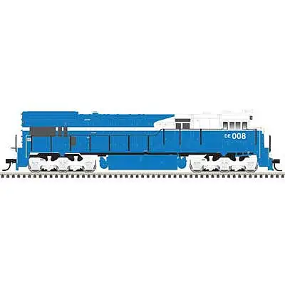 Atlas Model Railroad 10003568 HO Scale GE U30C Low Nose - Standard DC - Master(R) Silver -- Detroit Edison 011 (blue, white)