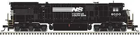 Atlas Model Railroad 10003569 HO Scale GE U30C Low Nose - Standard DC - Master(R) Silver -- Norfolk Southern 8000 (black, white)
