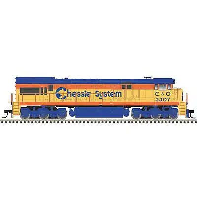 Atlas Model Railroad 10003572 HO Scale GE U30C Low Nose - LokSound and DCC - Master(R) Gold -- Chessie System C&O 3312 (vermillion, yellow, blue)