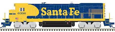 Atlas Model Railroad 10003632 HO Scale GE B23-7 Phase 1 Low Nose - Standard DC - Master Silver -- Santa Fe 6400 (Warbonnet, blue, yellow)