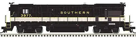 Atlas Model Railroad 10003658 HO Scale GE B23-7 Phase 1 High Nose - LokSound and DCC - Master Gold -- Southern Railway 3986 (black, white)
