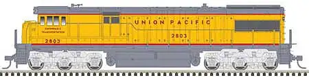 Atlas Model Railroad 10003674 HO Scale GE U28C - Standard DC - Master(R) Silver -- Union Pacific 2803 (Armour Yellow, gray, red)