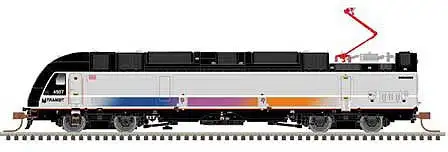 Atlas Model Railroad 10003714 HO Scale Bombardier ALP-45DP Dual Mode - LokSound and DCC - Master(R) Gold -- New Jersey Transit NJT 4530 (silver, black, magenta, orange, blue)