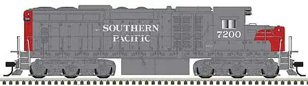 Atlas Model Railroad 10003716 HO Scale EMD SD24 Low Nose - Standard DC - Master(TM) Silver -- Southern Pacific 7200 (Fantasy Scheme, gray, red)