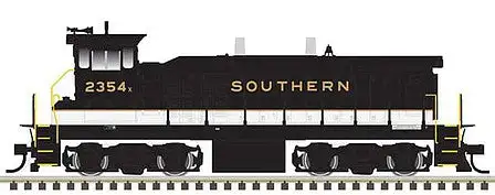 Atlas Model Railroad 10003879 HO Scale EMD MP15DC - LokSound and DCC - Master(R) Gold -- Southern Railway 2378 (black, aluminum, gold)