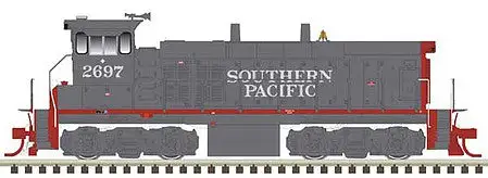 Atlas Model Railroad 10003881 HO Scale EMD MP15DC - LokSound and DCC - Master(R) Gold -- Southern Pacific 2697 (gray, red)