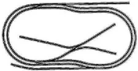Atlas Model Railroad 11006 N Scale Code 80 Layout Package (Black Ties, Nickel-Silver Rail) -- N-6: Expanded Double-Track Loop