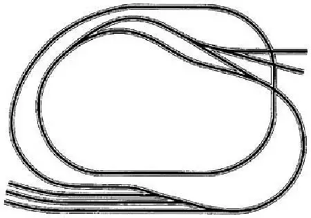 Atlas Model Railroad 11007 N Scale Code 80 Layout Package (Black Ties, Nickel-Silver Rail) -- N-7: Twice Around Via "Up And Over"