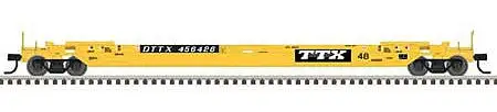 Atlas Model Railroad 20006010 HO Scale Gunderson 48' All-Purpose Well Car - Ready to Run -- TTX 456405 (yellow, black, white)