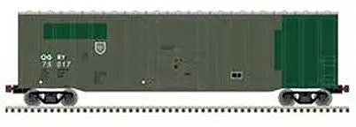 Atlas Model Railroad 20006079 HO Scale NSC 5111 50' Plug-Door Boxcar - Ready to Run -- Quebec Gatineau 75106 (green, white)