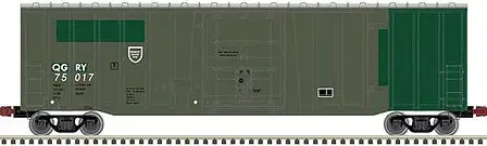 Atlas Model Railroad 20006081 HO Scale NSC 5111 50' Plug-Door Boxcar - Ready to Run -- Quebec Gatineau 75130 (green, white)