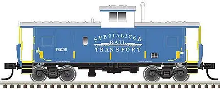 Atlas Model Railroad 20006229 HO Scale Standard-Cupola Caboose - Ready to Run - Master(R) -- Specialized Rail Transport 103 (blue, white)