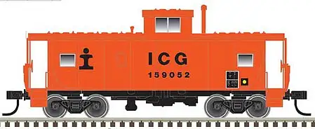 Atlas Model Railroad 20006232 HO Scale Standard-Cupola Caboose - Ready to Run - Master(R) -- Illinois Central Gulf 199052 (orange, black)