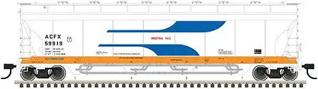Atlas Model Railroad 20006287 HO Scale Pressureaide Centerflow Hopper - Ready to Run - Master(R) -- ACFX 59918 (white, blue, orange, Venturi)
