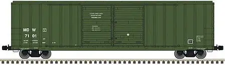 Atlas Model Railroad 20006298 HO Scale FMC 5503 52' Double-Door Boxcar - Ready to Run - Master(R) -- Minnesota, Dakota & Western 7181 (green, white)