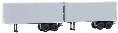 Atlas Model Railroad 2930 N Scale 24' Trailer - 2-Pack -- Undecorated