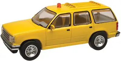 Atlas Model Railroad 30000073 HO Scale 1993 Ford(R) Explorer w/Rotary Beacon (Non-Operating) - Assembled - Master(R) -- Painted, Unlettered (yellow)