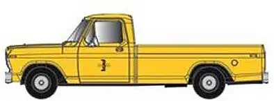 Atlas Model Railroad 30000129 HO Scale 1973 Ford F-100 Pickup Truck - Assembled -- Boston and Maine (yellow)