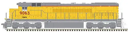 Atlas Model Railroad 40004188 N Scale GE Dash 8-40C - Standard DC - Master(R) Silver -- Citicorp Leasing CREX 9056 (Ex-UP, Armour Yellow, gray)