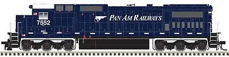 Atlas Model Railroad 40004191 N Scale GE Dash 8-40C - Standard DC - Master(R) Silver -- Pan Am 7552 (blue, white, Wing Logo)