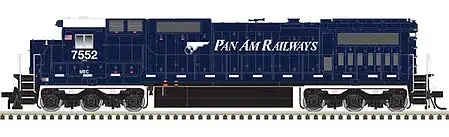 Atlas Model Railroad 40004192 N Scale GE Dash 8-40C - Standard DC - Master(R) Silver -- Pan Am 7635 (blue, white, Wing Logo)