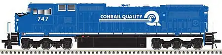 Atlas Model Railroad 40004205 N Scale GE Dash 8-40CW - Standard DC - Master(R) Silver -- Conrail 747 (blue, white, Quality Logo)