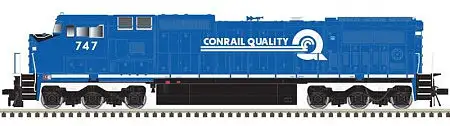 Atlas Model Railroad 40004206 N Scale GE Dash 8-40CW - Standard DC - Master(R) Silver -- Conrail 753 (blue, white, Quality Logo)