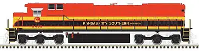 Atlas Model Railroad 40004213 N Scale GE Dash 8-40C - LokSound and DCC - Master(R) Gold -- Kansas City Southern 3493 (Southern Belle, red, black, yellow)