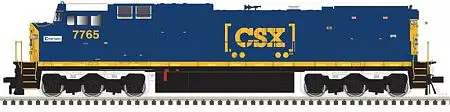 Atlas Model Railroad 40004220 N Scale GE Dash 8-40CW CSX-Style Cab and Body - LokSound and DCC - Master(R) Gold -- CSX 7765 (blue, yellow, Boxcar Logo, Chessie Heritage Decal)