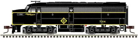 Atlas Model Railroad 40004527 N Scale Alco FA1 - Standard DC - Master(TM) Silver -- Erie Lackawanna 7341 (Ex-Erie, blalck, yellow)