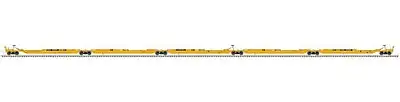 Atlas Model Railroad 50004117 N Scale Trinity 53' RAF53C 5-Unit Spine Car - Ready to Run -- TTX 555010 (yellow, black)