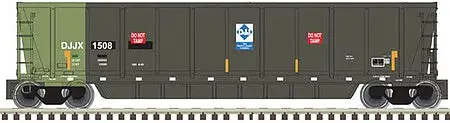 Atlas Model Railroad 50004301 N Scale Coalveyor Bathtub Gondola - Ready to Run - Master(R) -- Joseph Transportation #1534 (black, green; White and Yellow Conspicuity Marks)