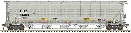 Atlas Model Railroad 50004321 N Scale Trinity 5660 PD Covered Hopper - Ready to Run -- First Union Rail 893518 (gray, yellow Conspicuity Marks)