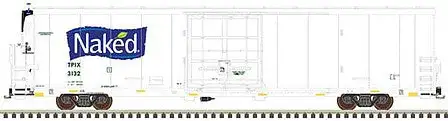 Atlas Model Railroad 50004521 N Scale TrinityRail(R) 64' Modern Reefer - Ready to Run - Master(R) -- Naked Juice 3132 (white, blue, yellow conspicuity stripes)