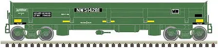 Atlas Model Railroad 50004580 N Scale Difco Side Dump Car - Ready to Run - Master(R) -- Norfolk & Western 514283 (MOW green)