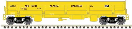Atlas Model Railroad 50004581 N Scale Difco Side Dump Car - Ready to Run - Master(R) -- Alaska Railroad 15825 (yellow)