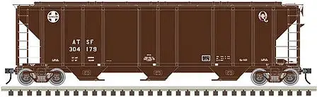 Atlas Model Railroad 50004601 N Scale PS-2 4427 3-Bay Covered Hopper - Ready to Run - Master(R) -- Santa Fe 304517 (Boxcar Red, small circle-cross and Q logos)