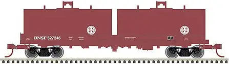 Atlas Model Railroad 50004642 N Scale Cushion Coil Car with Round Hoods - Ready to Run - Master(TM) -- Burlington Northern & Santa Fe #527246 (Boxcar Red, white; Circle-Cross Logo)
