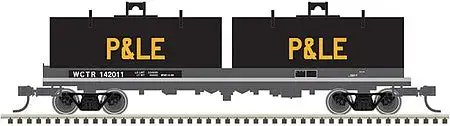 Atlas Model Railroad 50004660 N Scale Cushion Coil Car with Round Hoods - Ready to Run - Master(TM) -- White City Terminal WCTU 142062 (gray, black ex-P&LE hoods)