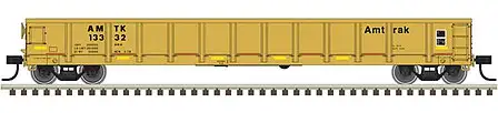 Atlas Model Railroad 50004677 N Scale Evans 52' Gondola - Ready to Run -- AMTrak #13340 (yellow, black; Yellow Conspicuity Marks)