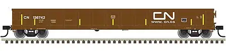 Atlas Model Railroad 50004688 N Scale Evans 52' Gondola - Ready to Run -- Canadian National #136625 (Boxcar Red; Noodle Logo, Yellow Conspicuity Marks)