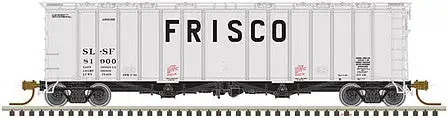 Atlas Model Railroad 50004784 N Scale 4180 Airslide Covered Hopper - Ready to Run - Master(R) -- St. Louis-San Francisco 81906 (gray, black, Billboard Frisco)
