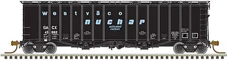 Atlas Model Railroad 50004800 N Scale 4180 Airslide Covered Hopper - Ready to Run - Master(R) -- Westvaco 45982 (black, blue)