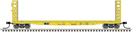 Atlas Model Railroad 50004809 N Scale GSI-GSC 48' Bulkhead Flatcar - Ready to Run - Master(R) -- St. Louis-San Francisco #5660 (yellow, No "Frisco" Logo)