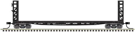 Atlas Model Railroad 50004814 N Scale GSI-GSC 48' Bulkhead Flatcar - Ready to Run - Master(R) -- Northern Pacific 67232 (black)