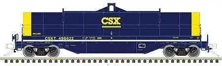 Atlas Model Railroad 50004874 N Scale 42' Coil Steel Car with Fishbelly Side Sill - Ready to Run - Master(R) -- CSX 496625 (blue, yellow)
