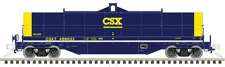 Atlas Model Railroad 50004875 N Scale 42' Coil Steel Car with Fishbelly Side Sill - Ready to Run - Master(R) -- CSX 496640 (blue, yellow)